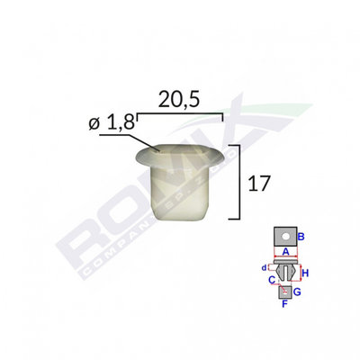 Clips Tapiterie Set 10 Buc Romix Cod:C60104