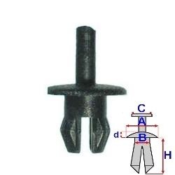 Clipsuri pentru fixare bara fata - (10 buc.) CITROEN Saxo Hatchback (An fabricatie 02.1996 - 04.2004, 45 - 120 CP, Diesel, Benzina) - Cod intern: W20045902 - LIVRARE DIN STOC in 24 ore!!!