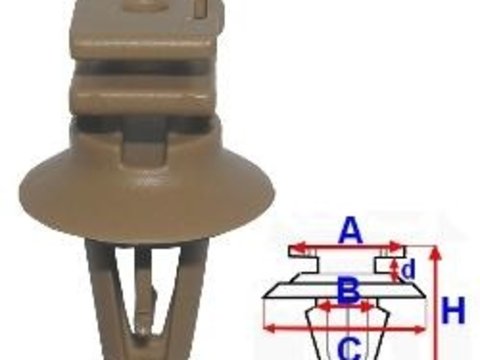 Clipsuri plastic pentru fixare praguri - (10 buc.) BMW 3 Touring (F31) (An fabricatie 07.2011 - 06.2019, 116 - 360 CP, Diesel, Benzina) - Cod intern: W20046269 - LIVRARE DIN STOC in 24 ore!!!