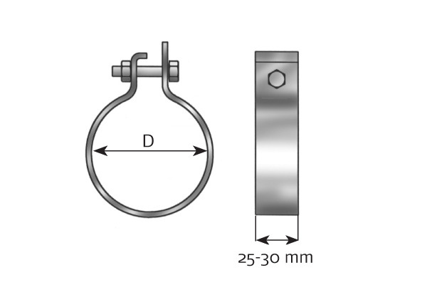 Colier sistem de esapament 99700 DINEX