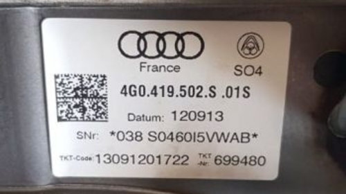 Coloana Ax Volan Audi A6 4G C7 An 2011-2