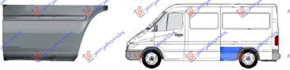 COLT ARIPA SPATE (PARTE FATA) (1950 MM) Stanga., VW, VW LT 98-06, 066308472