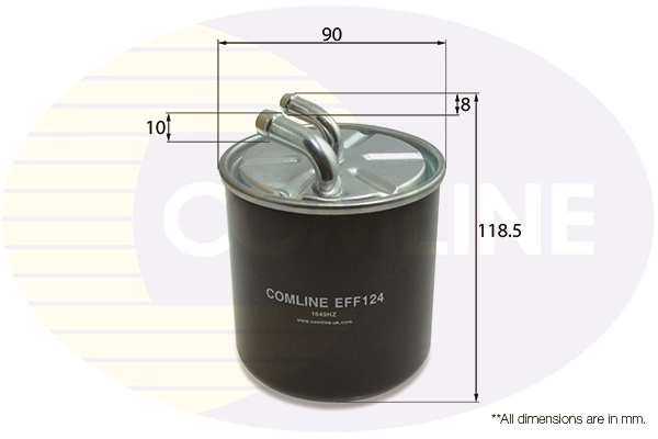 COMLINE filtru combustibil EFF124 compatibil cu MITSUBISHI COLT VI (Z3_A, Z2_A) 2004 2005 2006 2007 2008 2009 2010 2011 2012