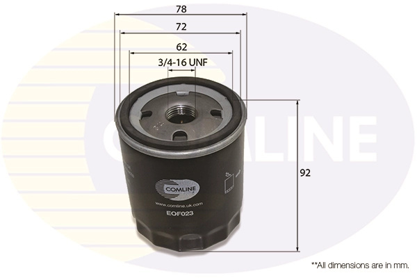 COMLINE Filtru ulei EOF023 pentru masina SAAB 900 I (AC4, AM4) 1979 1980 1981 1982 1983 1984 1985 1986 1987 1988 1989 1990 1991 1992 1993
