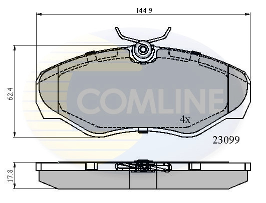 COMLINE set placute frana,frana disc CBP01127 pent