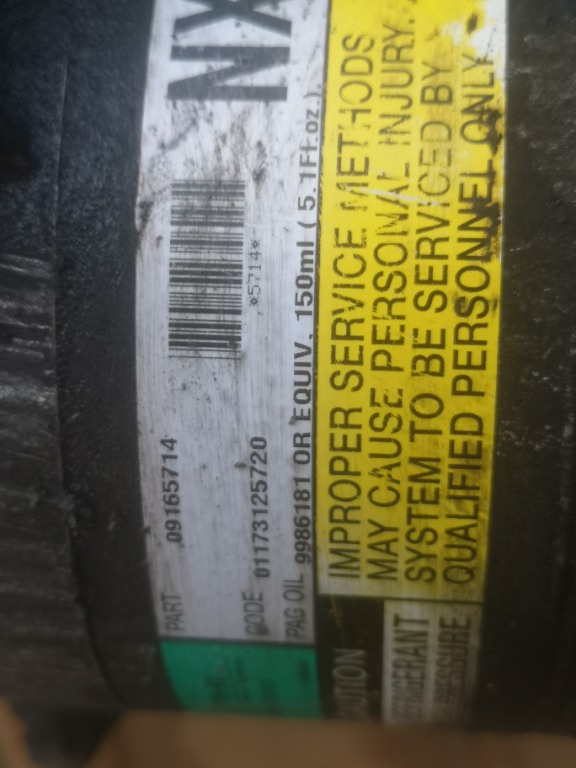 Compresor AC 09165714 Opel Astra G Zafira A Meriva Tigra