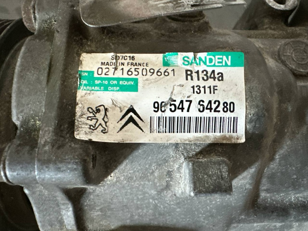Compresor AC 9654764280 Peugeot 407 Seda