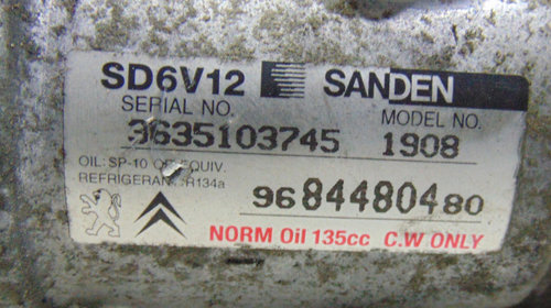 Compresor AC avand codul original -96844
