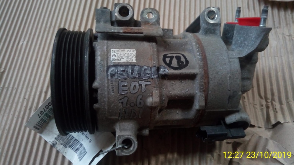 Compresor AC Peugeot 5008 1.6 HDI 2016 9802875280