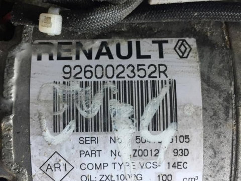Compresor AC Renault Clio 4 1.5 dCi 926002352R