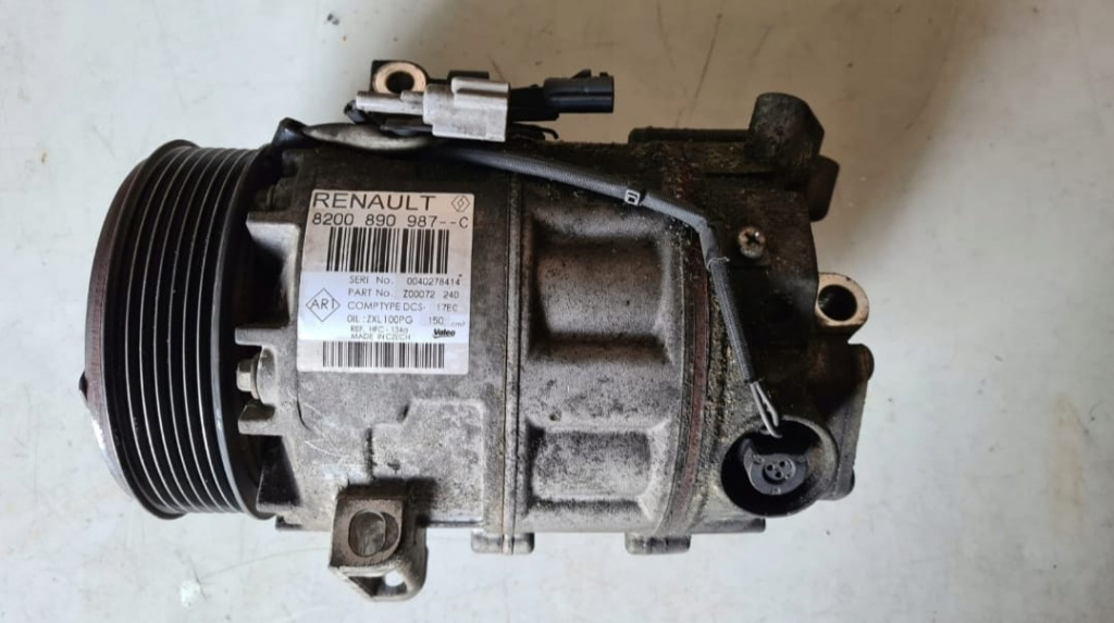 Compresor AC Renault Laguna 2.0 dci 2006-2014 euro 4 cod motor M9R cod compresor clima 8200890987