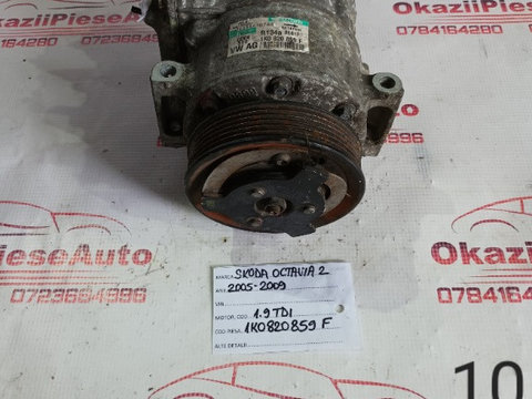 COMPRESOR AC SKODA OCTAVIA 2 2005-2009 1.9 TDI 1K0820859 F