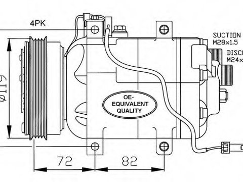 Compresor aer conditionat 32030 NRF pentru Audi A4 Vw Passat Audi A6