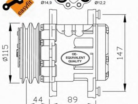 Compresor aer conditionat 32207 NRF pentru Fiat Cinquecento Fiat Seicento