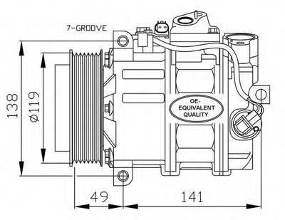 Compresor aer conditionat 32215 NRF pentru Mercede