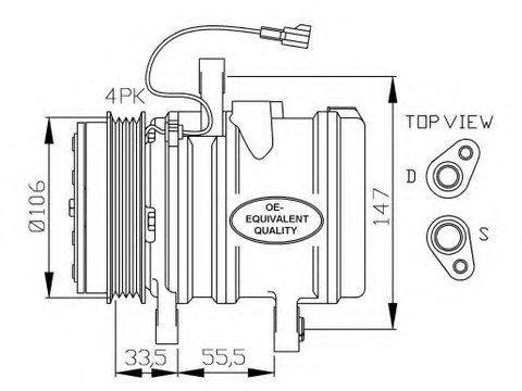 Compresor aer conditionat 32436 NRF pentru Daewoo Matiz Chevrolet Matiz Chevrolet Spark