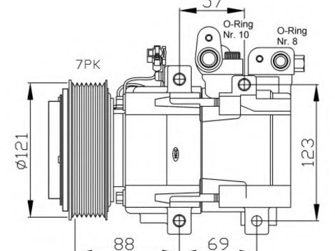 Compresor aer conditionat 32443G NRF pentru Kia Sorento