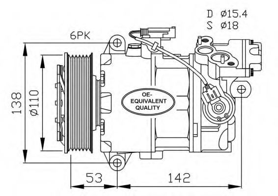 Compresor aer conditionat 32463 NRF pentru Bmw Seria 3 Bmw Seria 1 Bmw X1