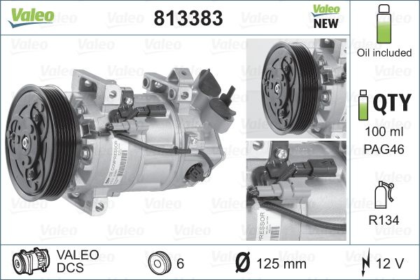 Compresor aer conditionat 813383 VALEO pentru Renault Clio Renault Captur