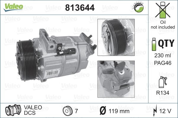 Compresor aer conditionat 813644 VALEO pentru Renault Espace Renault Trafic Opel Vivaro