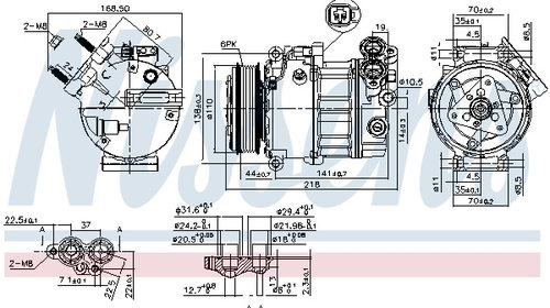 Compresor aer conditionat 890125 NISSENS