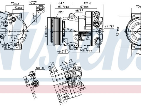 Compresor aer conditionat 890259 NISSENS pentru Opel Astra Chevrolet Cruze Opel Zafira