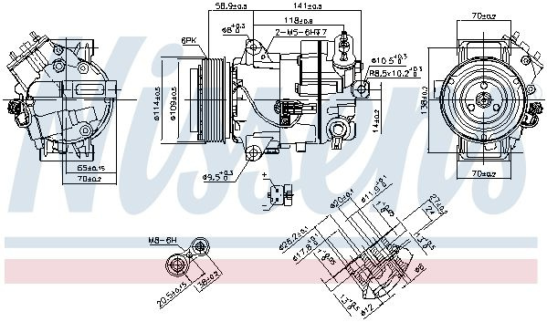 Compresor aer conditionat 890263 NISSENS pentru Opel Astra Opel Zafira