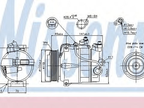 Compresor aer conditionat 89200 NISSENS pentru Mercedes-benz Cls Mercedes-benz C-class Mercedes-benz Slk Mercedes-benz E-class Mercedes-benz Glk-class