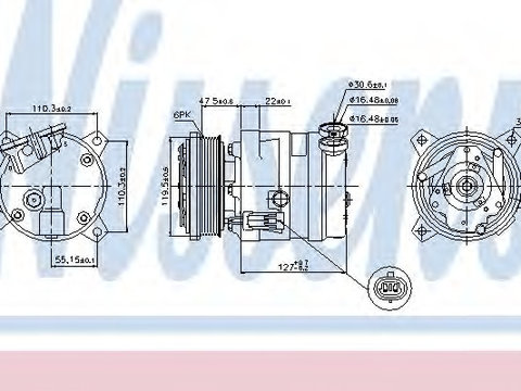Compresor aer conditionat 89257 NISSENS pentru Daewoo Nubira Daewoo Leganza