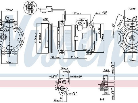 Compresor aer conditionat 89382 NISSENS