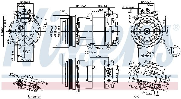 Compresor aer conditionat 89569 NISSENS pentru For