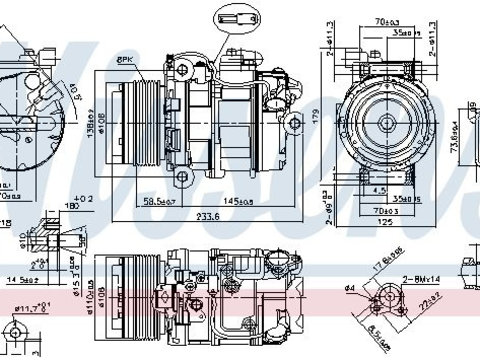 Compresor aer conditionat 89595 NISSENS pentru Bmw Seria 7 Bmw Seria 5