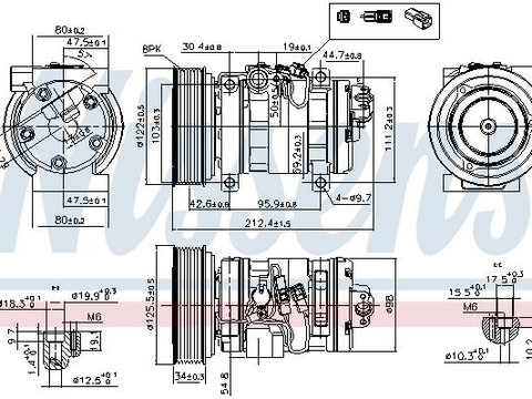 Compresor aer conditionat 89609 NISSENS pentru Mazda 6 Mazda 3