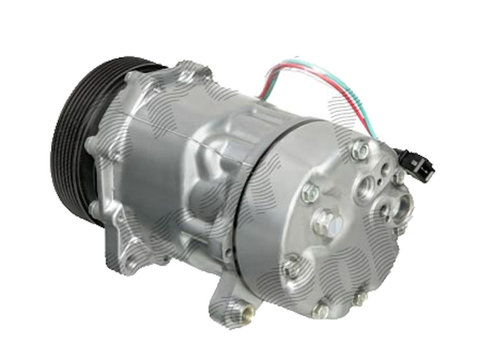 Compresor aer conditionat Audi A3 (8L), 1996-2003, motorizare 1, 6/1, 8/1.8 T, benzina, 1.9 TDI, diesel, rola curea 120 mm, 6 caneluri, tip Sanden: SD7V16