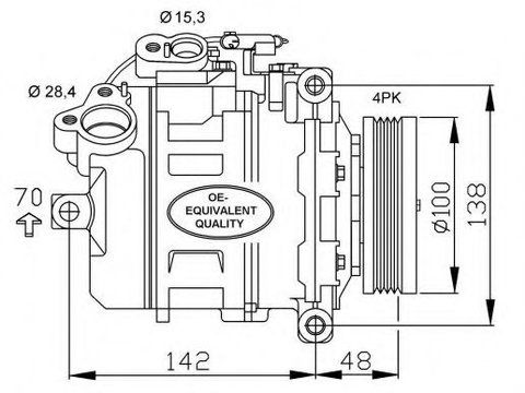 Compresor aer conditionat BMW Seria 5 Touring (E61) (2004 - 2010) NRF 32433