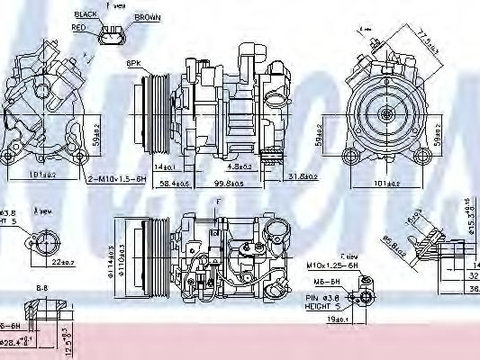 Compresor aer conditionat BMW Seria 6 Cabriolet (F12) (2011 - 2016) NISSENS 890218