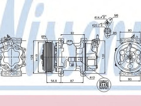 Compresor aer conditionat CITROËN C3 Pluriel (HB_) (2003 - 2016) NISSENS 89053