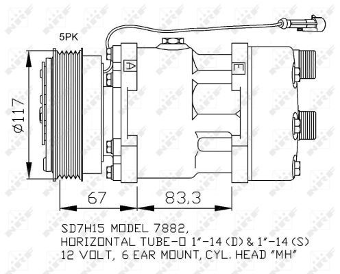 Compresor aer conditionat # CitroEn Relay 1999 2000 2001 2002 # 32779 # NRF