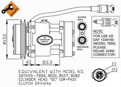 Compresor aer conditionat DAF CF 85 (2001 - 2013) 