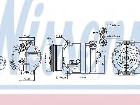 Compresor aer conditionat FIAT BRAVA (182) (1995 - 2003) NISSENS 89258