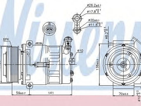 Compresor aer conditionat FIAT CROMA (194) (2005 - 2016) NISSENS 89343