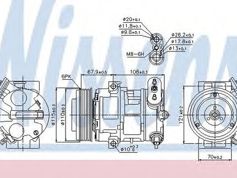 Compresor aer conditionat FIAT GRANDE PUNTO (199) (2005 - 2016) NISSENS 89126