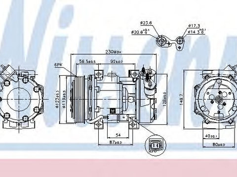 Compresor aer conditionat FIAT SCUDO platou / sasiu (272, 270) (2007 - 2016) NISSENS 89076