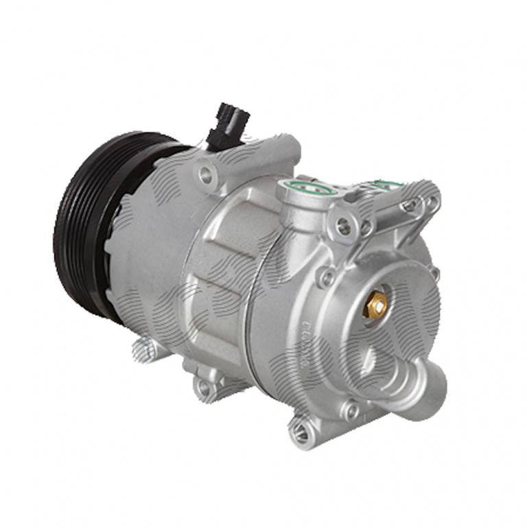 Compresor aer conditionat Ford C-MAX, 2007-2011, Focus III, 2011-2018, motorizare 1.6, benzina, rola curea 110 mm, 5 caneluri, Visteon tip: VS16