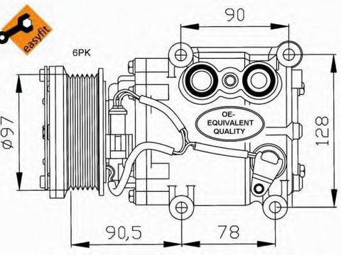 Compresor aer conditionat FORD FIESTA Mk IV (JA_, JB_) (1995 - 2002) NRF 32199