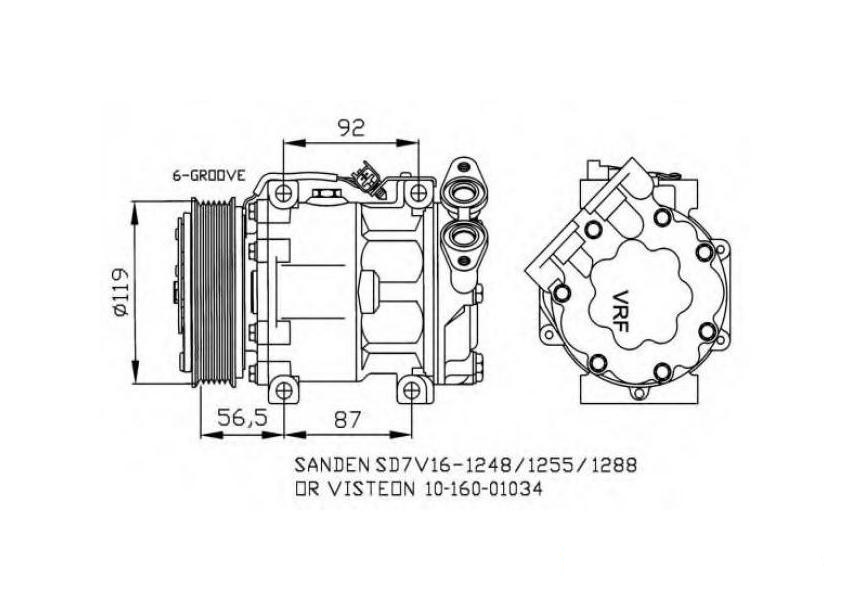 Compresor aer conditionat Ford FOCUS II Station Suzuki WAGON (DA) 2004-2012, Ford FOCUS II limuzina (DA) 2005-2016, Ford FOCUS II (DA) 2004-2016