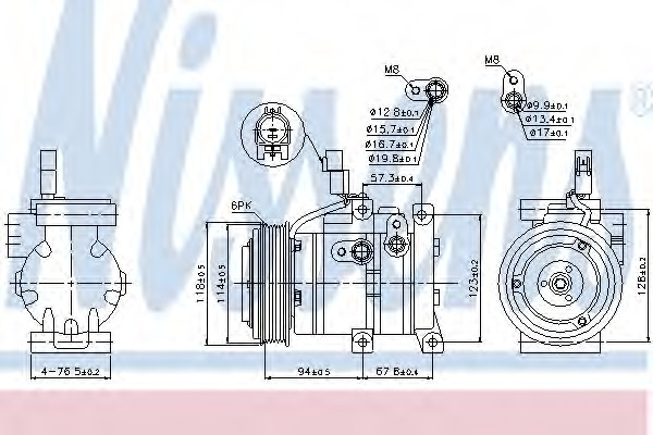Compresor aer conditionat # Hyundai Accent 2010 2011 2012 2013 2014 2015 2016 2017 2018 2019 2020 2021 2022 2023 2024 2025 # 89533 # NISSENS