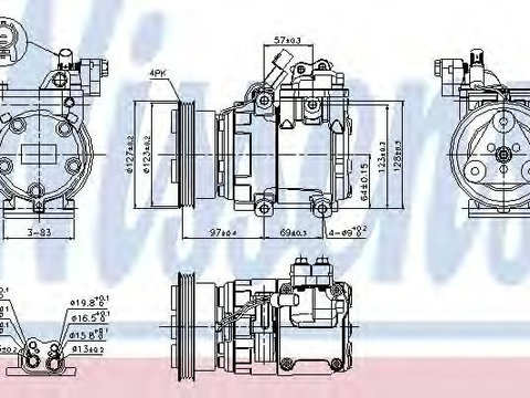 Compresor aer conditionat HYUNDAI ACCENT II limuzina (LC) (1999 - 2016) NISSENS 89277