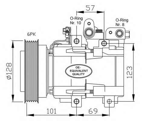 Compresor aer conditionat ~ Hyundai Grandeur 1998 1999 2000 2001 2002 2003 2004 2005 ~ 32204 ~ NRF