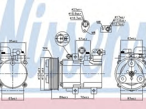 Compresor aer conditionat HYUNDAI H-1 platou / sasiu (2000 - 2005) NISSENS 890136
